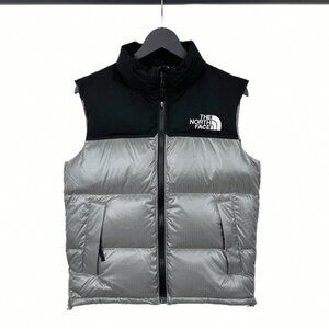 The North Face Unisex Metallic Silver Vest Coats